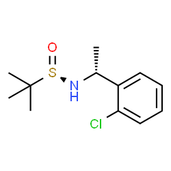 ChemSpider 2D Image | N-[(1R)-1-(2-Chlorophenyl)ethyl]-2-methyl-2-propanesulfinamide | C12H18ClNOS