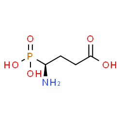 ChemSpider 2D Image | (4S)-4-Amino-4-phosphonobutanoic acid | C4H10NO5P