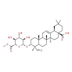 ChemSpider 2D Image | (3alpha,5xi,9xi,18alpha)-28-Hydroxy-24,28-dioxoolean-12-en-3-yl methyl beta-D-glucopyranosiduronate | C37H56O10