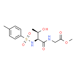 ChemSpider 2D Image | Methyl N-[(4-methylphenyl)sulfonyl]-L-threonylglycinate | C14H20N2O6S