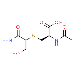 ChemSpider 2D Image | N-Acetyl-S-(1-amino-3-hydroxy-1-oxo-2-propanyl)-L-cysteine | C8H14N2O5S