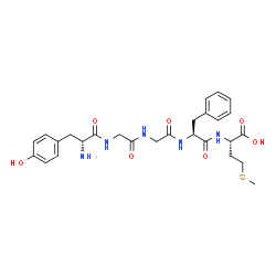 ChemSpider 2D Image | D-Tyrosylglycylglycyl-L-phenylalanyl-L-methionine | C27H35N5O7S