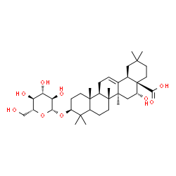 ChemSpider 2D Image | (3beta,5xi,16alpha,18alpha)-3-(beta-D-Glucopyranosyloxy)-16-hydroxyolean-12-en-28-oic acid | C36H58O9