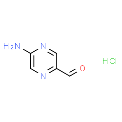 ChemSpider 2D Image | 5-Aminopyrazine-2-carbaldehyde hydrochloride | C5H6ClN3O