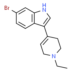 ChemSpider 2D Image | 6-Bromo-3-(1-ethyl-1,2,3,6-tetrahydro-4-pyridinyl)-1H-indole | C15H17BrN2