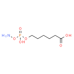 ChemSpider 2D Image | 6-{[(Aminooxy)(hydroxy)phosphoryl]oxy}hexanoic acid | C6H14NO6P