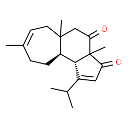 ChemSpider 2D Image | (10aR,10bS)-1-Isopropyl-3a,5a,8-trimethyl-3a,5,5a,6,9,10,10a,10b-octahydrocyclohepta[e]indene-3,4-dione | C20H28O2