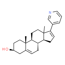 ChemSpider 2D Image | (3beta,13xi)-17-(3-Pyridinyl)androsta-5,16-dien-3-ol | C24H31NO