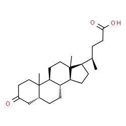 ChemSpider 2D Image | (5beta,10xi,13xi)-3-Oxocholan-24-oic acid | C24H38O3