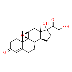 ChemSpider 2D Image | (9beta,11beta,13xi)-17,21-Dihydroxy-9,11-epoxypregn-4-ene-3,20-dione | C21H28O5