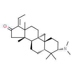 ChemSpider 2D Image | (3beta,5alpha,9beta,13xi,17E)-3-(Dimethylamino)-4,4,14-trimethyl-9,19-cyclopregn-17-en-16-one | C26H41NO