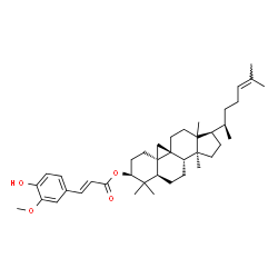 ChemSpider 2D Image | (3beta,9beta,13xi)-9,19-Cyclolanost-24-en-3-yl (2E)-3-(4-hydroxy-3-methoxyphenyl)acrylate | C40H58O4