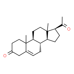 ChemSpider 2D Image | (10xi,13xi)-Pregn-5-ene-3,20-dione | C21H30O2