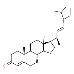 ChemSpider 2D Image | (13xi,22E)-Stigmasta-4,22-dien-3-one | C29H46O