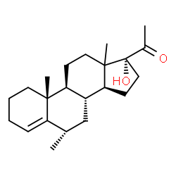 ChemSpider 2D Image | (6alpha,13xi)-17-Hydroxy-6-methylpregn-4-en-20-one | C22H34O2