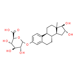 ChemSpider 2D Image | (13xi,16alpha,17beta)-16,17-Dihydroxyestra-1(10),2,4-trien-3-yl D-glucopyranosiduronic acid | C24H32O9