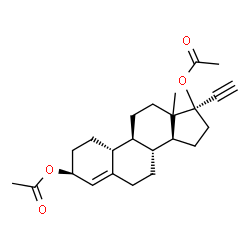 ChemSpider 2D Image | (3beta,13xi,17alpha)-19-Norpregn-4-en-20-yne-3,17-diyl diacetate | C24H32O4