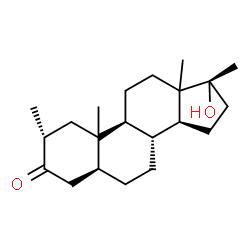 ChemSpider 2D Image | (2alpha,5alpha,10xi,13xi,17alpha)-17-Hydroxy-2,17-dimethylandrostan-3-one | C21H34O2