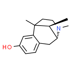 ChemSpider 2D Image | (9R,13R)-1,10,13-Trimethyl-10-azatricyclo[7.3.1.0~2,7~]trideca-2,4,6-trien-4-ol | C15H21NO