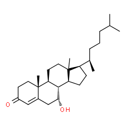 ChemSpider 2D Image | (7alpha,13xi)-7-Hydroxycholest-4-en-3-one | C27H44O2