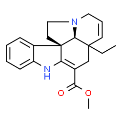 ChemSpider 2D Image | Methyl (5xi,12beta,19alpha)-2,3,6,7-tetradehydroaspidospermidine-3-carboxylate | C21H24N2O2