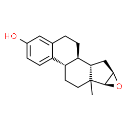 ChemSpider 2D Image | (13xi,16alpha,17alpha)-16,17-Epoxyestra-1(10),2,4-trien-3-ol | C18H22O2