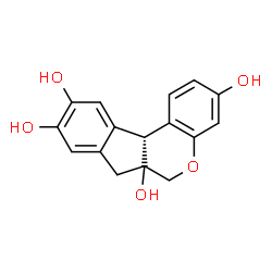 ChemSpider 2D Image | (11bR)-7,11b-Dihydroindeno[2,1-c]chromene-3,6a,9,10(6H)-tetrol | C16H14O5
