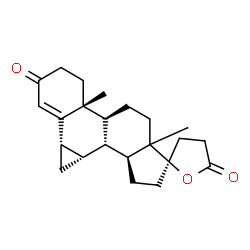 ChemSpider 2D Image | (1aS,5aR,5bS,8R,10aS,10bR,10cS)-5a,7a-Dimethyl-1,1a,3',4,4',5,5a,5b,6,7,7a,9,10,10a,10b,10c-hexadecahydro-3H,5'H-spiro[cyclopenta[a]cyclopropa[l]phenanthrene-8,2'-furan]-3,5'-dione | C23H30O3