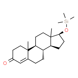 ChemSpider 2D Image | (10xi,13xi,17beta)-17-[(Trimethylsilyl)oxy]androst-4-en-3-one | C22H36O2Si