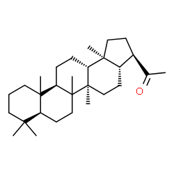ChemSpider 2D Image | 1-[(3R,3aS,5aR,7aS,11bR,13aR,13bS)-5a,5b,8,8,11a,13b-Hexamethylicosahydro-1H-cyclopenta[a]chrysen-3-yl]ethanone | C29H48O