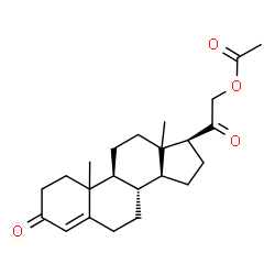 ChemSpider 2D Image | (10xi,13xi)-3,20-Dioxopregn-4-en-21-yl acetate | C23H32O4