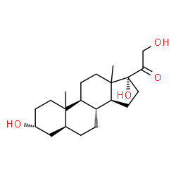 ChemSpider 2D Image | (3alpha,5alpha,10xi,13xi)-3,17,21-Trihydroxypregnan-20-one | C21H34O4