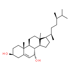ChemSpider 2D Image | (3beta,7alpha,13xi,24R)-Ergost-5-ene-3,7-diol | C28H48O2
