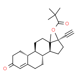 ChemSpider 2D Image | (13xi,17alpha)-3-Oxo-19-norpregn-4-en-20-yn-17-yl pivalate | C25H34O3