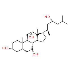 ChemSpider 2D Image | (3alpha,5beta,7alpha,10xi,12beta,13xi,23R)-Cholestane-3,7,12,23-tetrol | C27H48O4