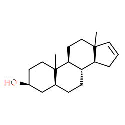 ChemSpider 2D Image | (3beta,5alpha,10xi,13xi)-Androst-16-en-3-ol | C19H30O