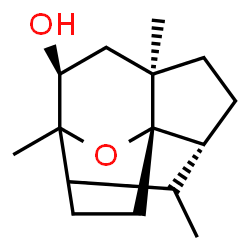 ChemSpider 2D Image | (1S,2R,5R,7S)-2-Isopropyl-5,8-dimethyl-11-oxatricyclo[6.2.1.0~1,5~]undecan-7-ol | C15H26O2