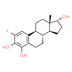 ChemSpider 2D Image | (17alpha)-2-Fluoroestra-1,3,5(10)-triene-3,4,17-triol | C18H23FO3