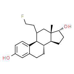 ChemSpider 2D Image | (17alpha)-11-(2-Fluoroethyl)estra-1(10),2,4-triene-3,17-diol | C20H27FO2