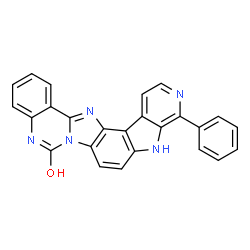 ChemSpider 2D Image | 11-Phenyl-10H-pyrido[3'',4'':2',3']indolo[4',5':4,5]imidazo[1,2-c]quinazolin-6-ol | C25H15N5O