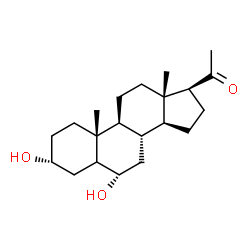 ChemSpider 2D Image | (3alpha,6alpha)-3,6-Dihydroxypregnan-20-one | C21H34O3