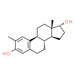 ChemSpider 2D Image | (17alpha)-2-Methylestra-1,3,5(10)-triene-3,17-diol | C19H26O2