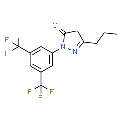 ChemSpider 2D Image | 2-[3,5-Bis(trifluoromethyl)phenyl]-5-propyl-2,4-dihydro-3H-pyrazol-3-one | C14H12F6N2O