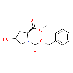 ChemSpider 2D Image | 1-Benzyl 2-methyl (2S)-4-hydroxy-1,2-pyrrolidinedicarboxylate | C14H17NO5