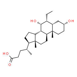 ChemSpider 2D Image | 6-ethylchenodeoxycholic acid | C26H44O4