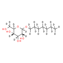 ChemSpider 2D Image | Octyl-beta-D-glucopyranoside-d24 | C13H4D22O6