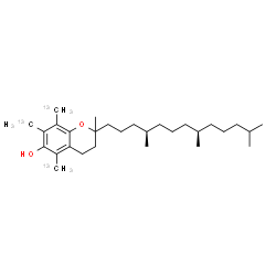 ChemSpider 2D Image | Vitamin E-(trimethyl-13C3 phenyl) | C2613C3H50O2