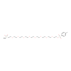 ChemSpider 2D Image | 27,27-Dioxido-3,6,9,12,15,18,21,24-octaoxa-27lambda~6~-thianonacos-28-en-1-yl 4-methylbenzenesulfonate | C27H46O13S2