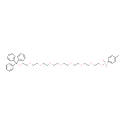 ChemSpider 2D Image | 1,1,1-Triphenyl-2,5,8,11,14,17,20,23-octaoxapentacosan-25-yl 4-methylbenzenesulfonate | C42H54O11S