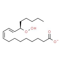 ChemSpider 2D Image | (9Z,11E,13R)-13-Hydroperoxy-9,11-octadecadienoate | C18H31O4